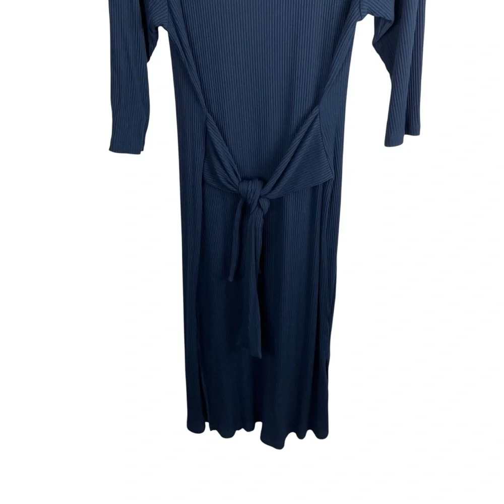 Amour Vert | Ocean Blue Colombe Paris Rib Dress New - Picture 3 of 10